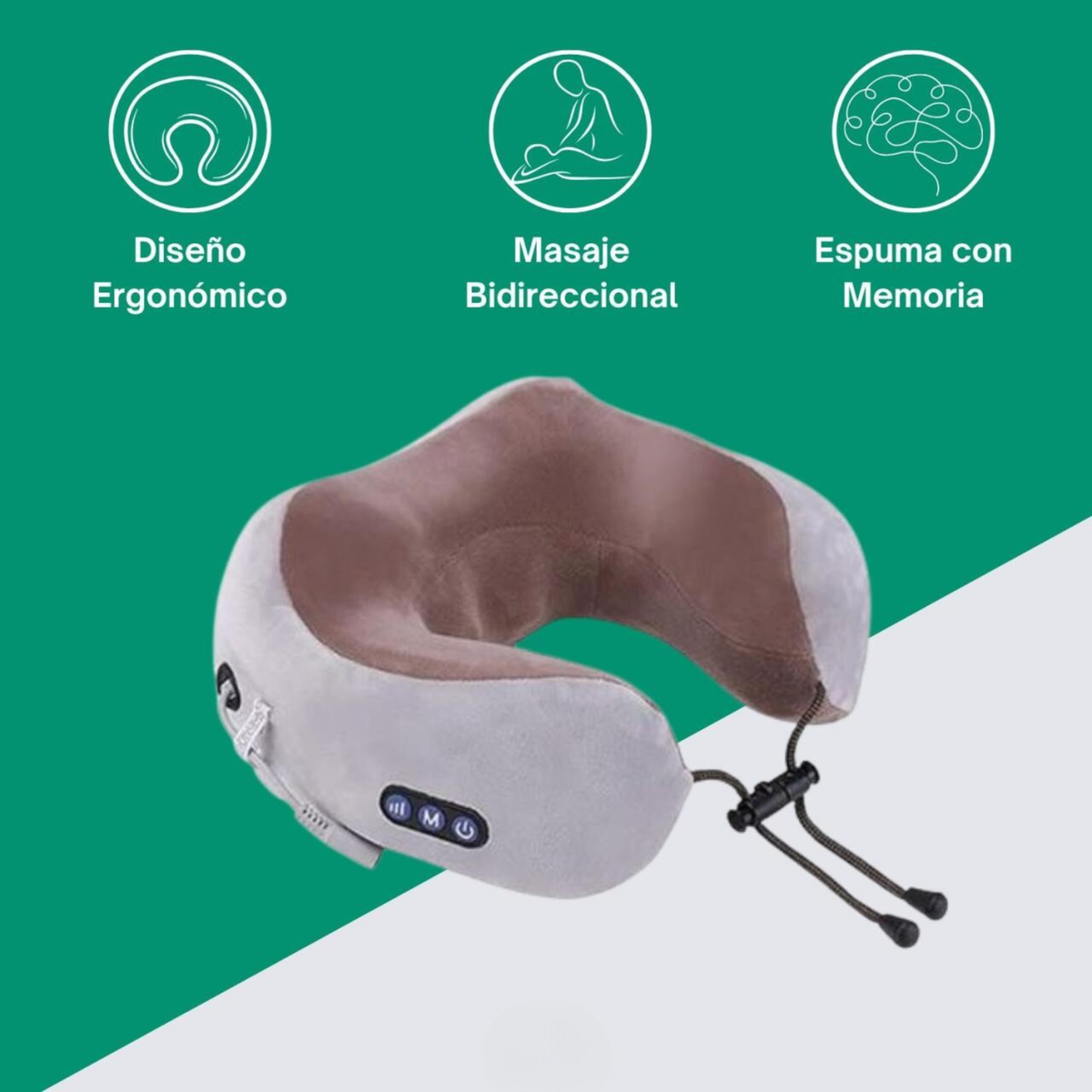 ShiatsuFlex™ — Cojín Masajeador Multifunción